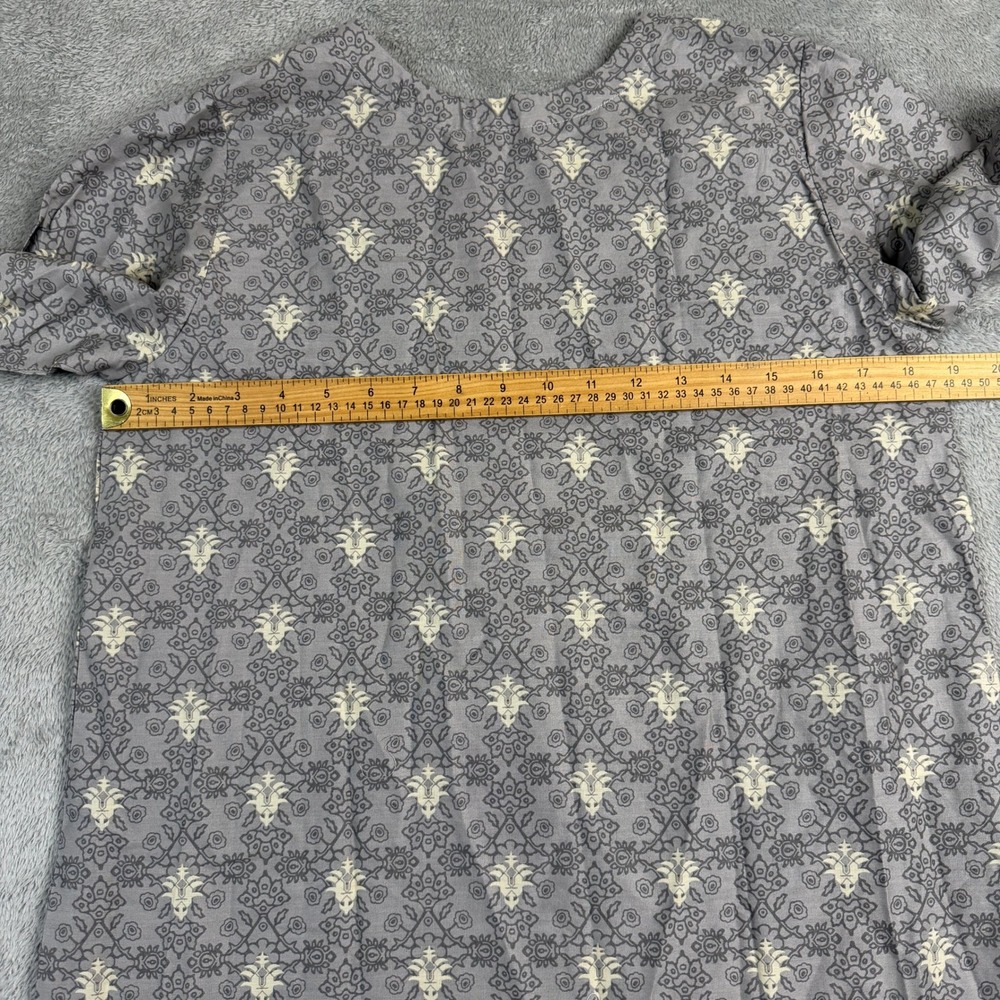 NWT J. Junaid Jamshed Women Grey Cotton Embroidered Kurta Tunic‎ Small - Picture 9 of 16